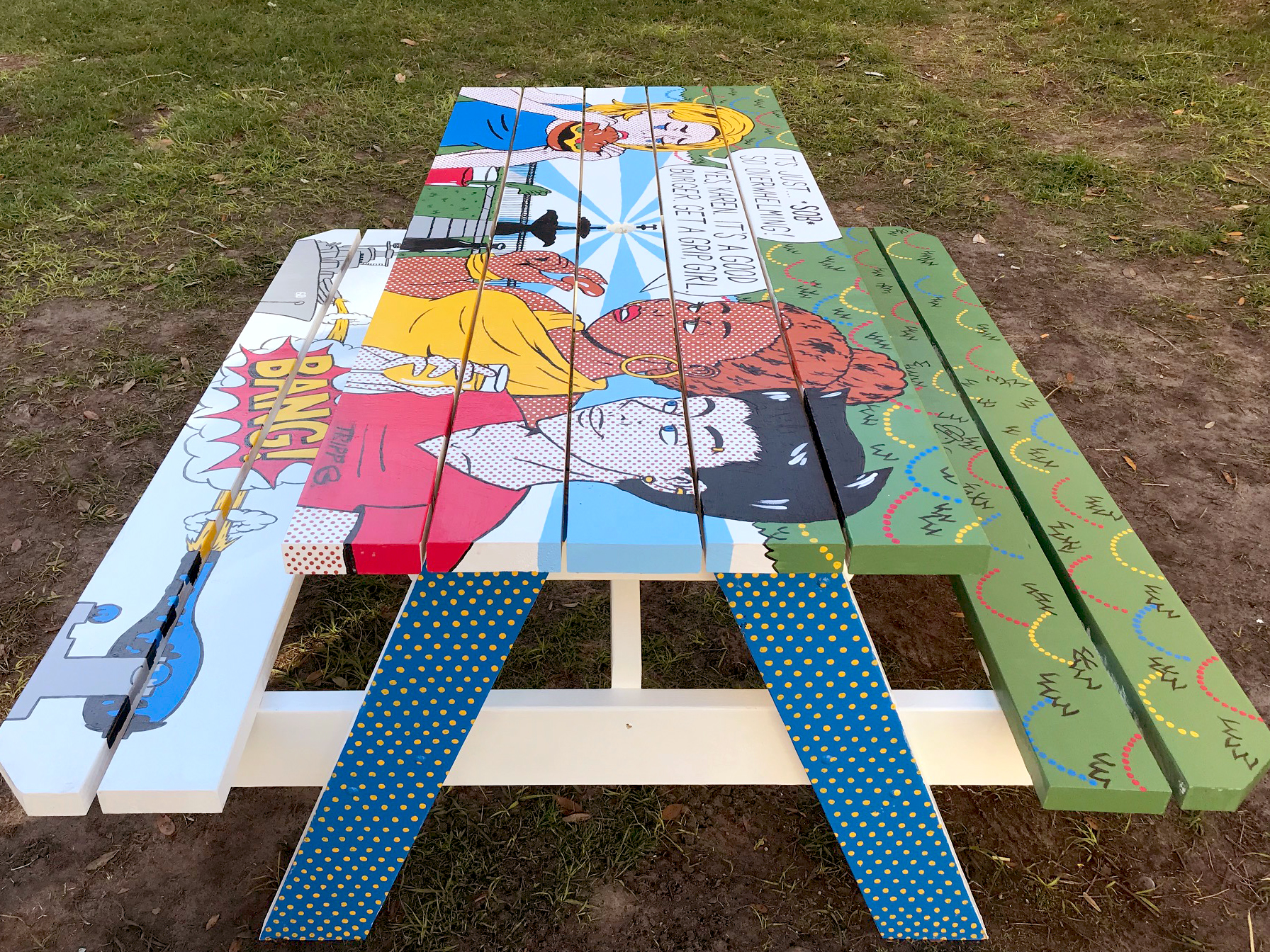 Biergarten Table Painting